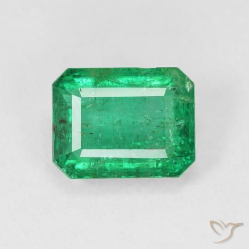 3.51ct Natürlicher Giftgrün Smaragd, Smaragdschliff, VS-SI