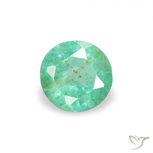 0.16ct Natürlicher Cooles Smaragdgrün Smaragd, Runden, SI