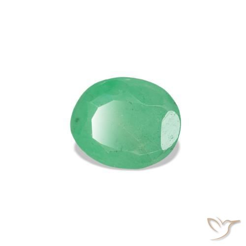 0,32 ctw natürlicher grüner Smaragd, Oval Schliff, VS-SI