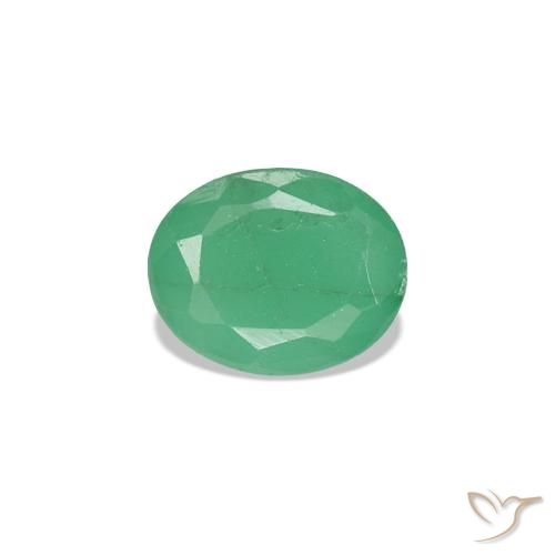 0,32 ctw natürlicher grüner Smaragd, Oval Schliff, SI
