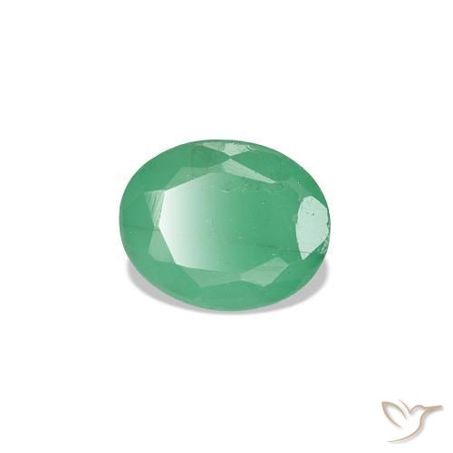 0,32 ctw natürlicher grüner Smaragd, Oval Schliff, SI
