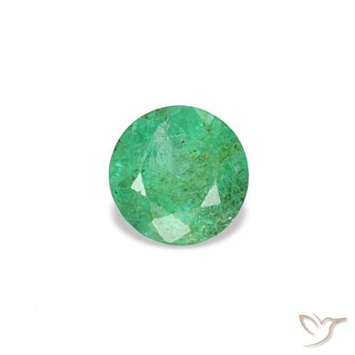 0.16ct Grüner Smaragd, Rund, VS-SI