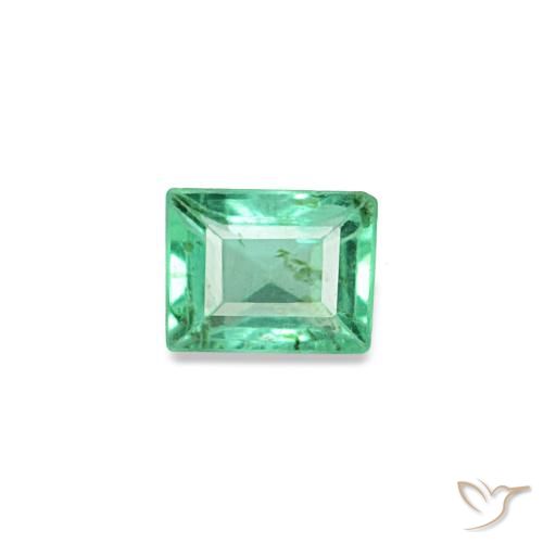 0.13ct Grüner Smaragd, Baguette, VS