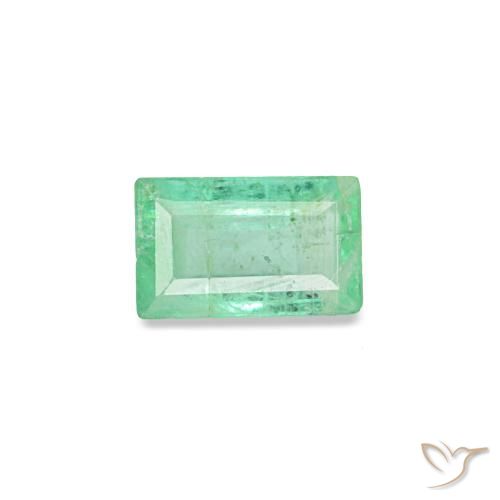 0.13ct Grüner Smaragd, Baguette, VS-SI
