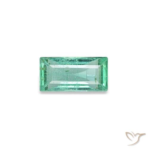 0.13ct Grüner Smaragd, Baguette, VS-SI