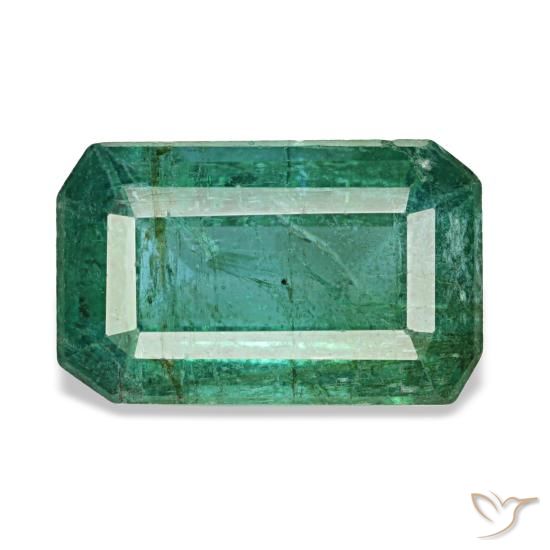 1.76ct Grüner Smaragd, Smaragdschliff, VS-SI