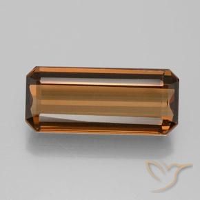 7.10ct Natürlicher Pekannussbraun Enstatit, Smaragdschliff, VS