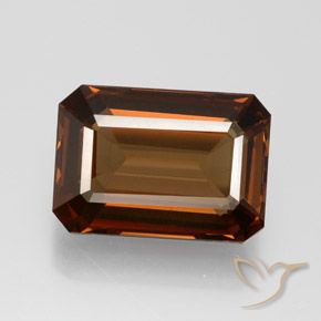 6.69ct Natürlicher rötlich-braun Enstatit, Smaragdschliff, VVS