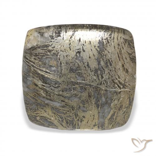 36.40ct Natürlicher Schwarz Bronze Feather Pyrite, Kissen, Lichtundurchlässig