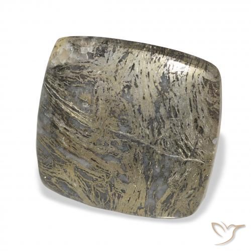 9,17 ctw natürlicher Schwarz Bronze Feather Pyrite, Kissen, Lichtundurchlässig