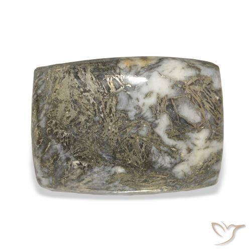 37.54ct Natürlicher Schwarz Bronze Feather Pyrite, Kissen, Lichtundurchlässig