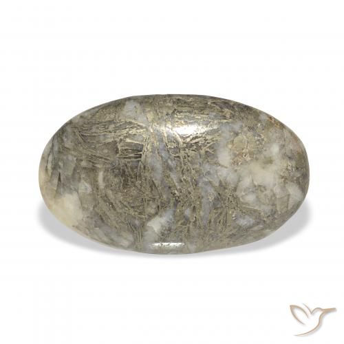 21.25ct Natürlicher Mehrfarbig Feather Pyrite, Oval, Lichtundurchlässig