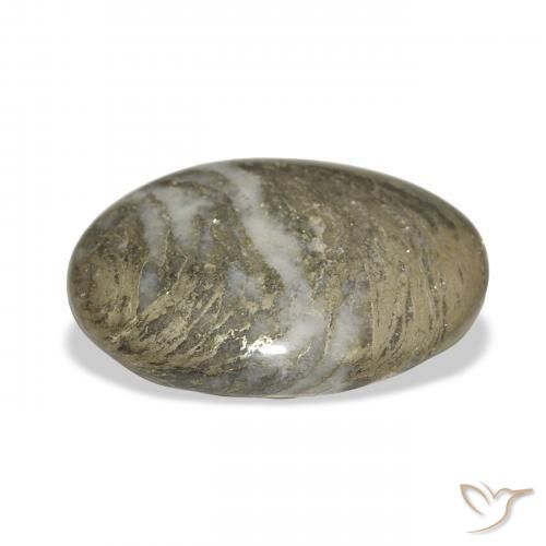 9,17 ctw natürlicher Mehrfarbig Feather Pyrite, Oval, Lichtundurchlässig
