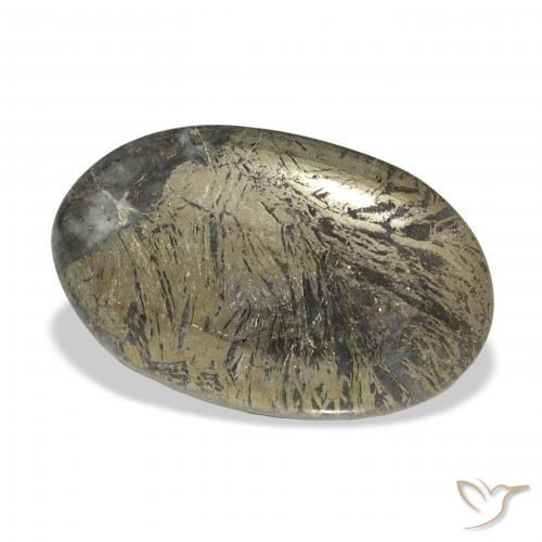 9,17 ctw natürlicher Mehrfarbig Feather Pyrite, Oval, Lichtundurchlässig