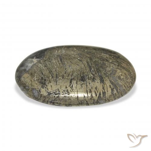 9,17 ctw natürlicher Mehrfarbig Feather Pyrite, Oval, Lichtundurchlässig