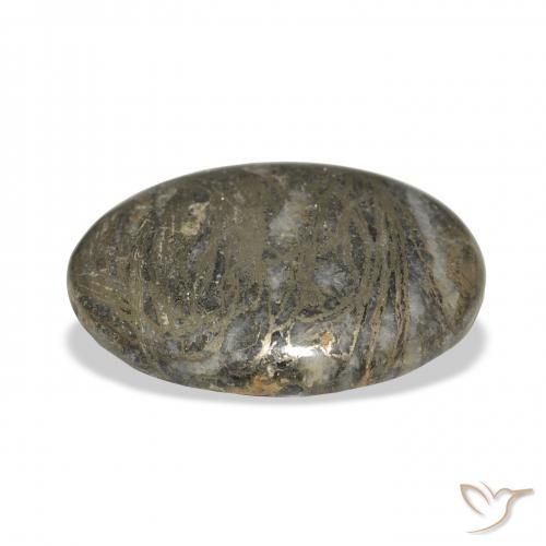 9,17 ctw natürlicher Schwarz Bronze Feather Pyrite, Oval, Lichtundurchlässig
