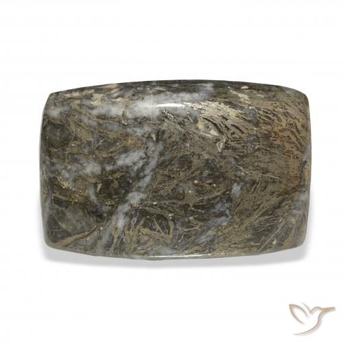38.92ct Natürlicher Schwarz Bronze Feather Pyrite, Kissen, Lichtundurchlässig