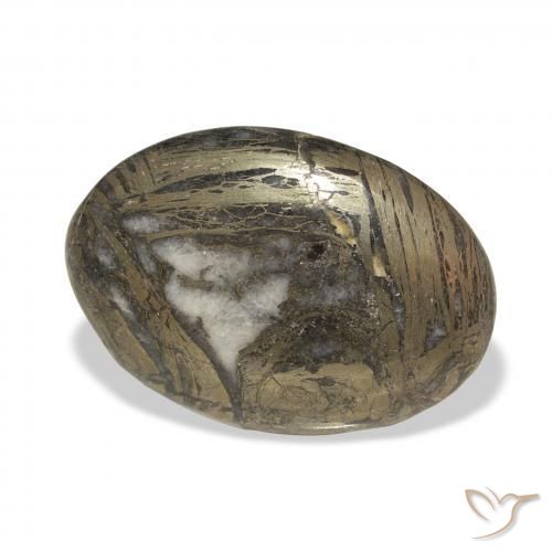 9,17 ctw natürlicher Schwarzbraun Feather Pyrite, Oval, Lichtundurchlässig