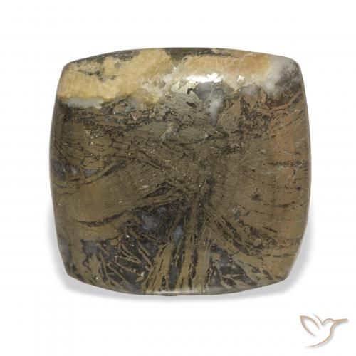36.45ct Natürlicher Schwarz Bronze Feather Pyrite, Kissen, Lichtundurchlässig
