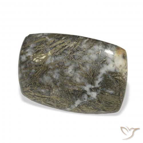 9,17 ctw natürlicher Schwarz mit Bronze Feather Pyrite, Kissen, Lichtundurchlässig