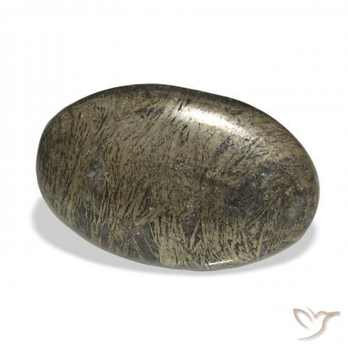 9,17 ctw natürlicher Schwarz Bronze Feather Pyrite, Oval, Lichtundurchlässig