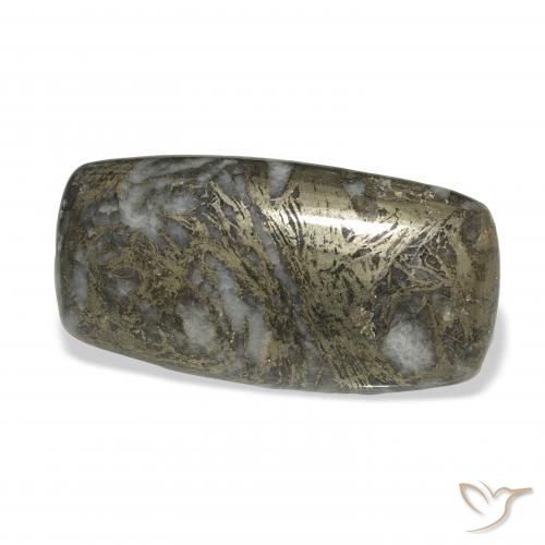 9,17 ctw natürlicher Schwarz mit Bronze Feather Pyrite, Kissen, Lichtundurchlässig