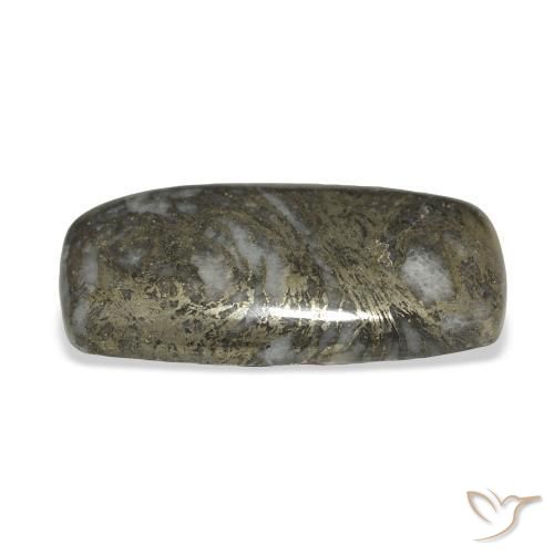 9,17 ctw natürlicher Schwarz mit Bronze Feather Pyrite, Kissen, Lichtundurchlässig