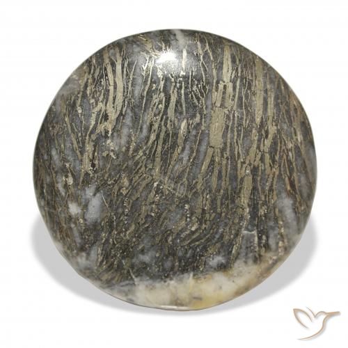 35.90ct Natürlicher Mehrfarbig Feather Pyrite, Runden, Lichtundurchlässig