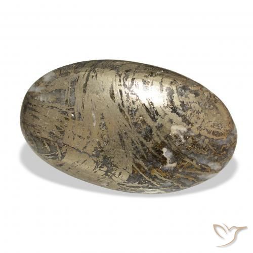 9,17 ctw natürlicher Mehrfarbig Feather Pyrite, Oval, Lichtundurchlässig