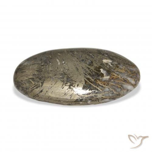 9,17 ctw natürlicher Mehrfarbig Feather Pyrite, Oval, Lichtundurchlässig