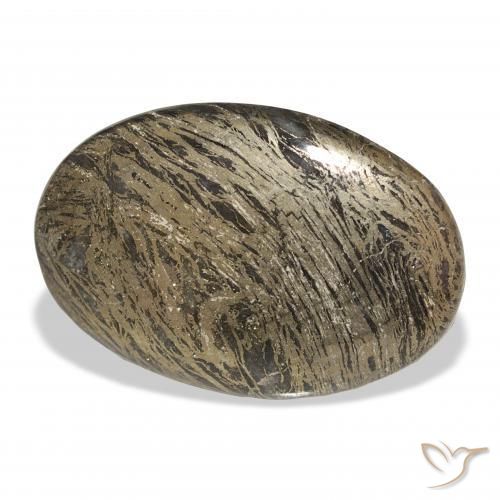 9,17 ctw natürlicher Mehrfarbig Feather Pyrite, Oval, Lichtundurchlässig