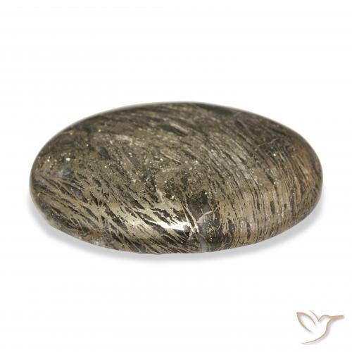 9,17 ctw natürlicher Mehrfarbig Feather Pyrite, Oval, Lichtundurchlässig