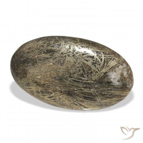 9,17 ctw natürlicher Mehrfarbig Feather Pyrite, Oval, Lichtundurchlässig