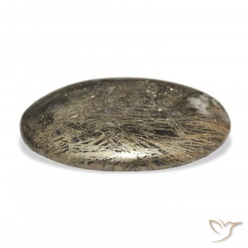 9,17 ctw natürlicher Mehrfarbig Feather Pyrite, Oval, Lichtundurchlässig