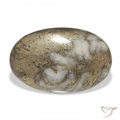9,17 ctw natürlicher Mehrfarbig Feather Pyrite, Oval, Lichtundurchlässig