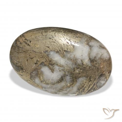 9,17 ctw natürlicher Mehrfarbig Feather Pyrite, Oval, Lichtundurchlässig