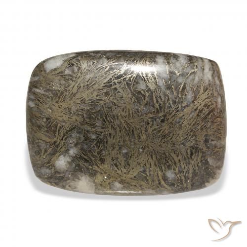 30.63ct Natürlicher Mehrfarbig Feather Pyrite, Kissen, Lichtundurchlässig