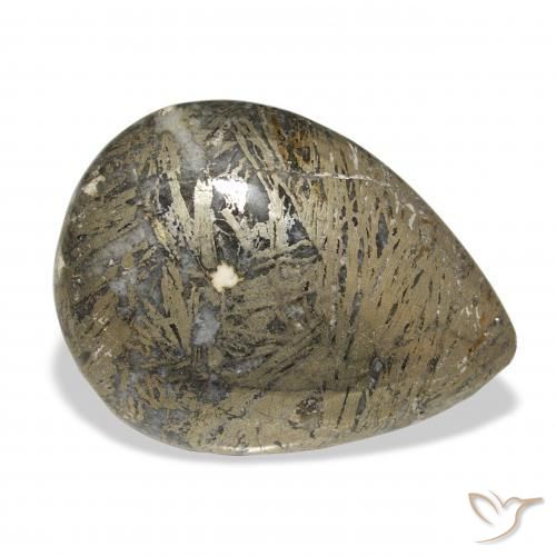 9,17 ctw natürlicher Mehrfarbig Feather Pyrite, Birnenform, Lichtundurchlässig