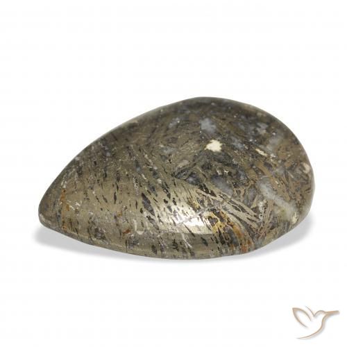 9,17 ctw natürlicher Mehrfarbig Feather Pyrite, Birnenform, Lichtundurchlässig