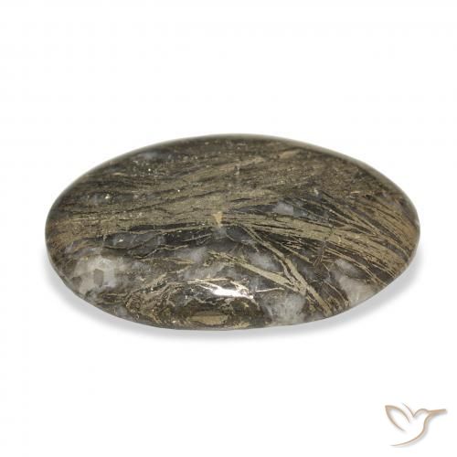 9,17 ctw natürlicher Mehrfarbig Feather Pyrite, Oval, Lichtundurchlässig