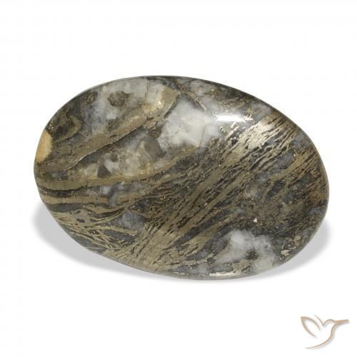 9,17 ctw natürlicher Mehrfarbig Feather Pyrite, Oval, Lichtundurchlässig