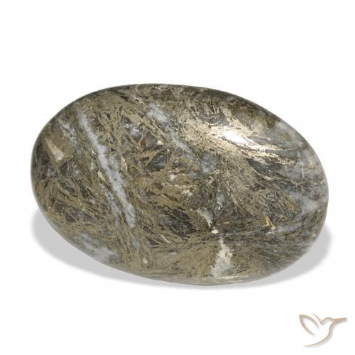 9,17 ctw natürlicher Mehrfarbig Feather Pyrite, Oval, Lichtundurchlässig