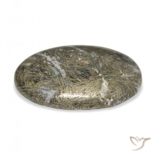9,17 ctw natürlicher Mehrfarbig Feather Pyrite, Oval, Lichtundurchlässig