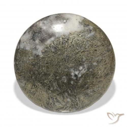 9,17 ctw natürlicher Mehrfarbig Feather Pyrite, Runden, Lichtundurchlässig