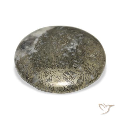 9,17 ctw natürlicher Mehrfarbig Feather Pyrite, Runden, Lichtundurchlässig