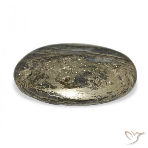 9,17 ctw natürlicher Mehrfarbig Feather Pyrite, Oval, Lichtundurchlässig