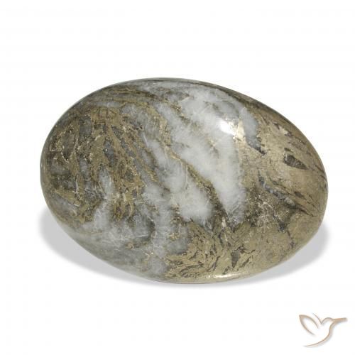 9,17 ctw natürlicher Mehrfarbig Feather Pyrite, Oval, Lichtundurchlässig