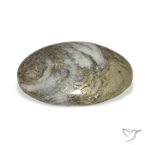 9,17 ctw natürlicher Mehrfarbig Feather Pyrite, Oval, Lichtundurchlässig