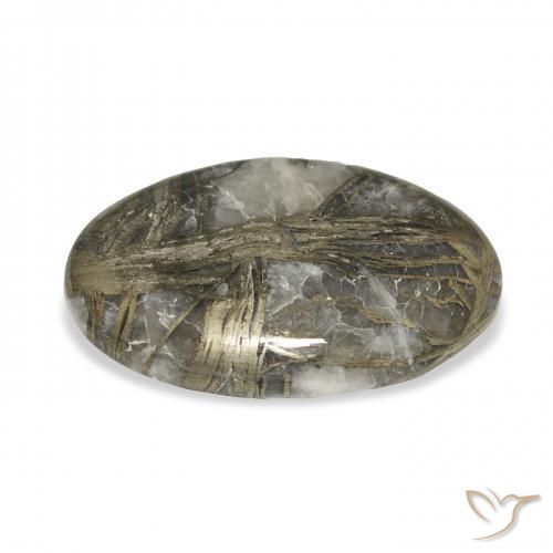 9,17 ctw natürlicher Mehrfarbig Feather Pyrite, Oval, Lichtundurchlässig