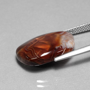 7,85 ctw natürlicher mehrfarbiger Feuerachat, Transparent, Transparent / Lichtdurchlässig